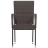 Braune stapelbare Outdoor-Stühle Vanda (4er-Set Polyrattan)