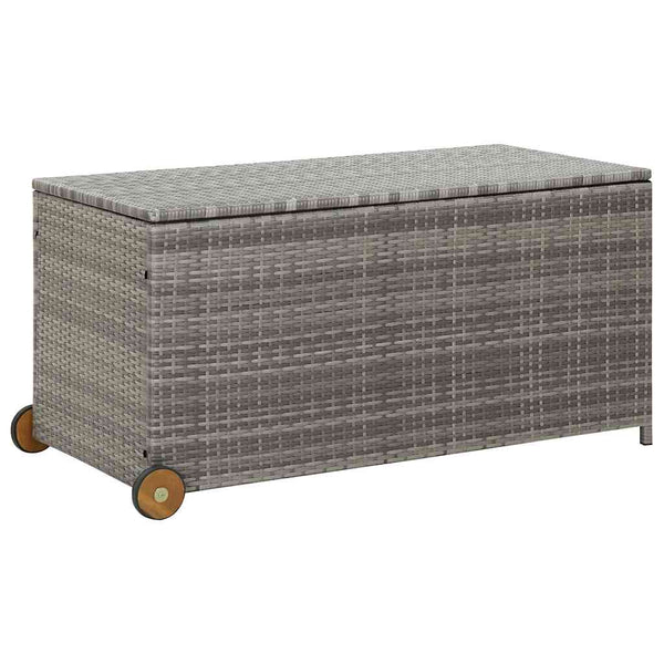 Graue Gartenaufbewahrungsbox Marsiliean 120x65x61cm (Polyrattan)