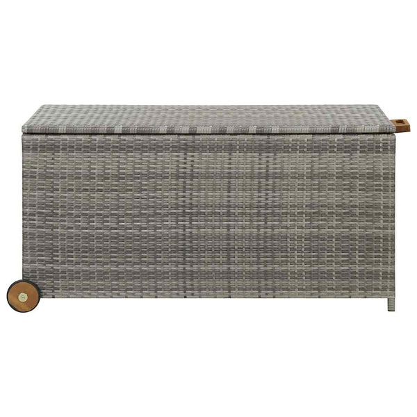 Graue Gartenaufbewahrungsbox Marsiliean 120x65x61cm (Polyrattan)