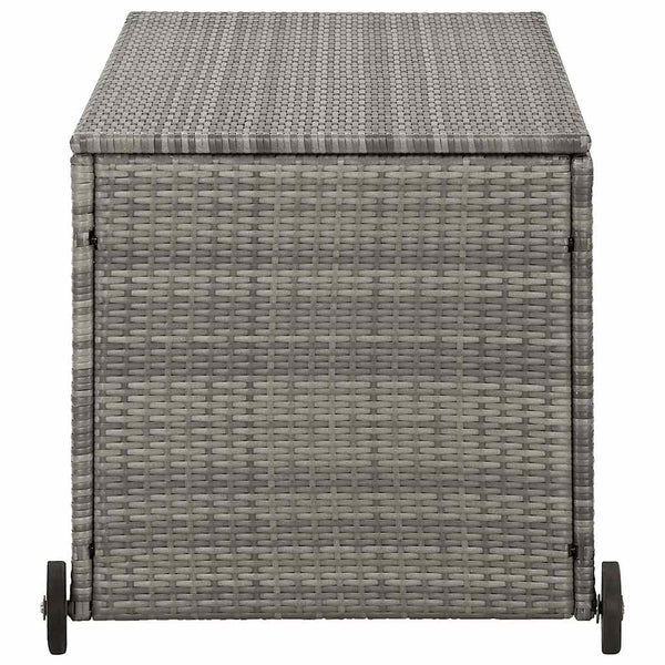 Graue Gartenaufbewahrungsbox Marsiliean 120x65x61cm (Polyrattan)