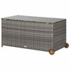 Graue Gartenaufbewahrungsbox Marsiliean 120x65x61cm (Polyrattan)