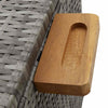 Graue Gartenaufbewahrungsbox Marsiliean 120x65x61cm (Polyrattan)
