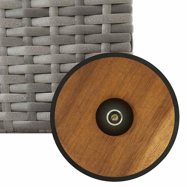 Graue Gartenaufbewahrungsbox Marsiliean 120x65x61cm (Polyrattan)