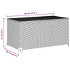 Graue Gartenaufbewahrungsbox Marsiliean 120x65x61cm (Polyrattan)