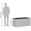Graue Gartenaufbewahrungsbox Marsiliean 120x65x61cm (Polyrattan)