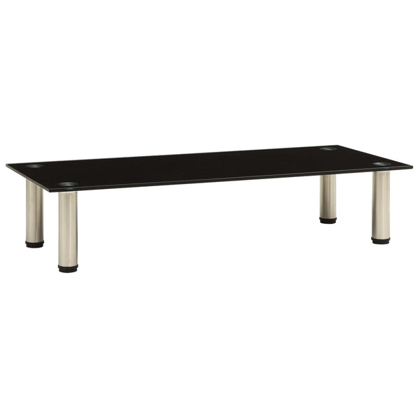 Schwarzer TV-Schrank Wrabel 80x35x17cm (gehärtetes Glas)