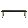 Schwarzer TV-Schrank Wrabel 80x35x17cm (gehärtetes Glas)