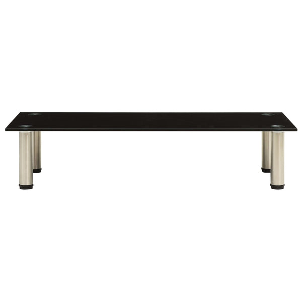 Schwarzer TV-Schrank Wrabel 80x35x17cm (gehärtetes Glas)