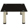 Schwarzer TV-Schrank Wrabel 80x35x17cm (gehärtetes Glas)