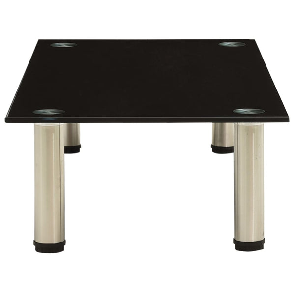 Schwarzer TV-Schrank Wrabel 80x35x17cm (gehärtetes Glas)