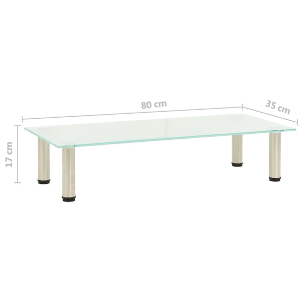 Mattes TV-Möbel Wrabel 80x35x17cm (Gehärtetes Glas)