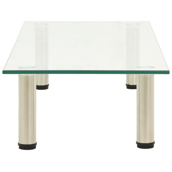 Transparentes TV-Rack Wrabel 80x35x17cm (gehärtetes Glas)