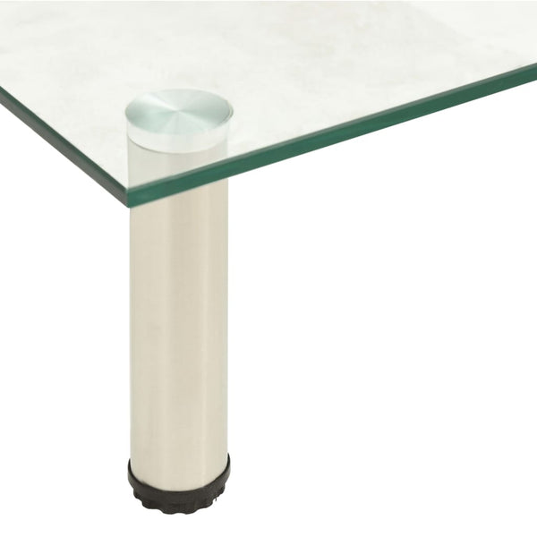 Transparentes TV-Rack Wrabel 80x35x17cm (gehärtetes Glas)