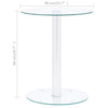 Transparenter Couchtisch Corceagu 40cm (Hartglas)