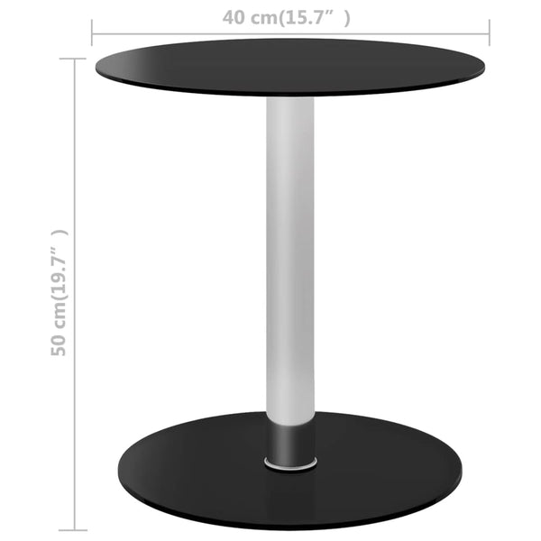 Schwarzer Couchtisch Corceagu 40 cm (Hartglas)