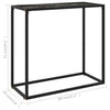 Lakiss schwarzer Konsolentisch 80x35x75cm (gehärtetes Glas)