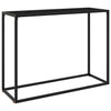 Lakiss musta konsolipöytä 100x35x75cm (karkaistu lasi)