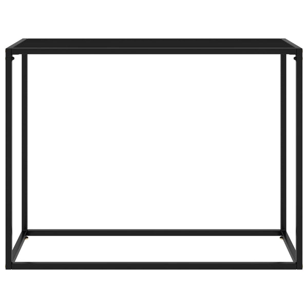 Lakiss musta konsolipöytä 100x35x75cm (karkaistu lasi)