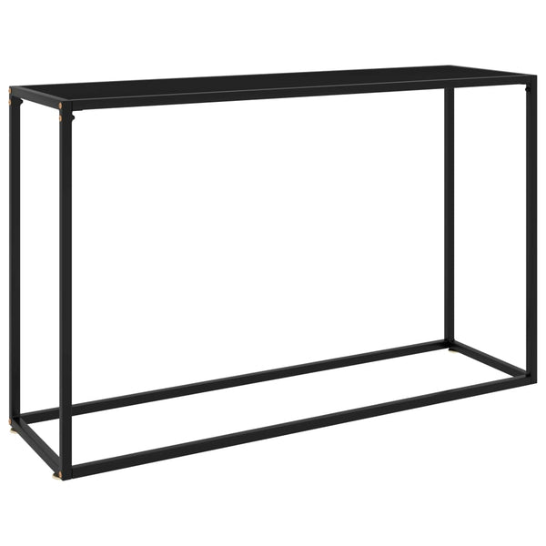 Musta Lakiss konsolipöytä mitoiltaan 120x35x75cm (karkaistu lasi)