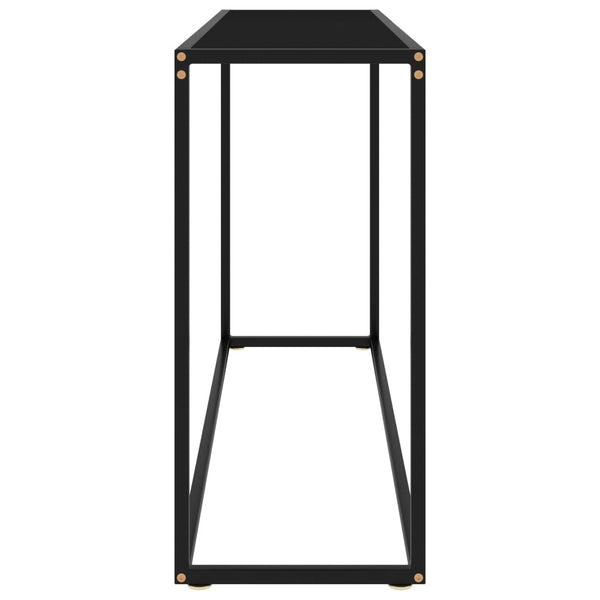 Musta Lakiss konsolipöytä mitoiltaan 120x35x75cm (karkaistu lasi)