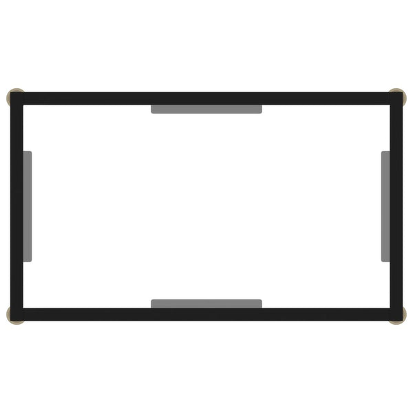 Lakis transparenter Konsolentisch 60x35x75cm (Hartglas)