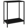Lakiss schwarzer Konsolentisch 60x35x75cm (gehärtetes Glas)