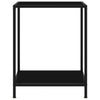Lakiss schwarzer Konsolentisch 60x35x75cm (gehärtetes Glas)