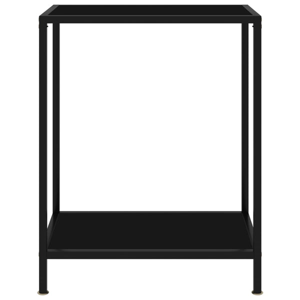 Lakiss schwarzer Konsolentisch 60x35x75cm (gehärtetes Glas)