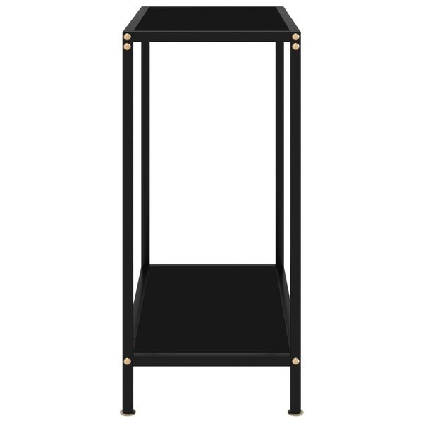 Lakiss schwarzer Konsolentisch 60x35x75cm (gehärtetes Glas)