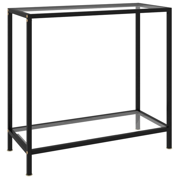 Lakiss läpinäkyvä konsolipöytä 80x35x75cm (karkaistu lasi)