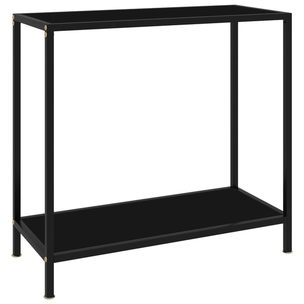 Konsolipöytä Lakiss musta 80x35x75cm (karkaistu lasi)