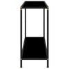 Schwarzer Konsolentisch 100x35x75cm Lakiss (gehärtetes Glas)
