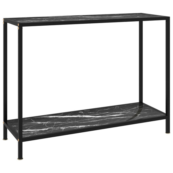 Lakiss konsolipöytä 100x35x75cm (musta, karkaistu lasi)