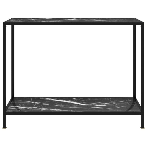 Lakiss konsolipöytä 100x35x75cm (musta, karkaistu lasi)