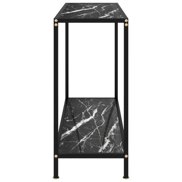 Lakiss konsolipöytä 100x35x75cm (musta, karkaistu lasi)