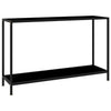 Lakiss Konsolentisch schwarz 120x35x75cm (gehärtetes Glas)