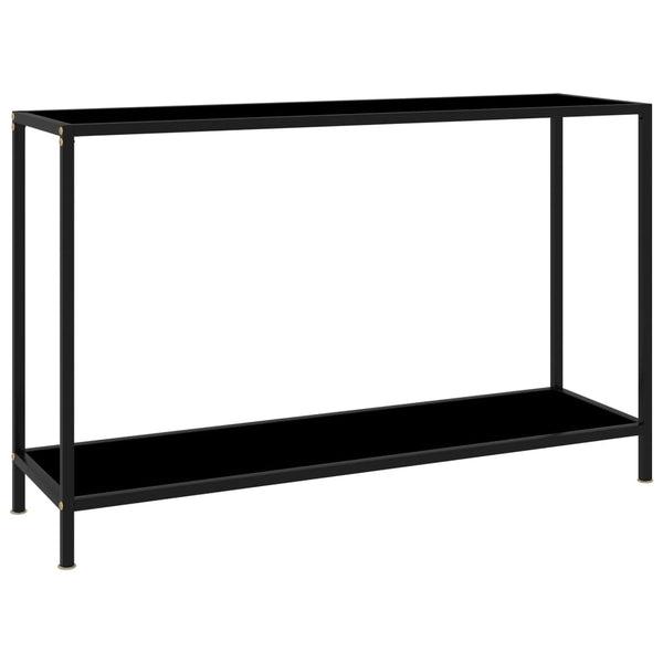 Lakiss Konsolentisch schwarz 120x35x75cm (gehärtetes Glas)