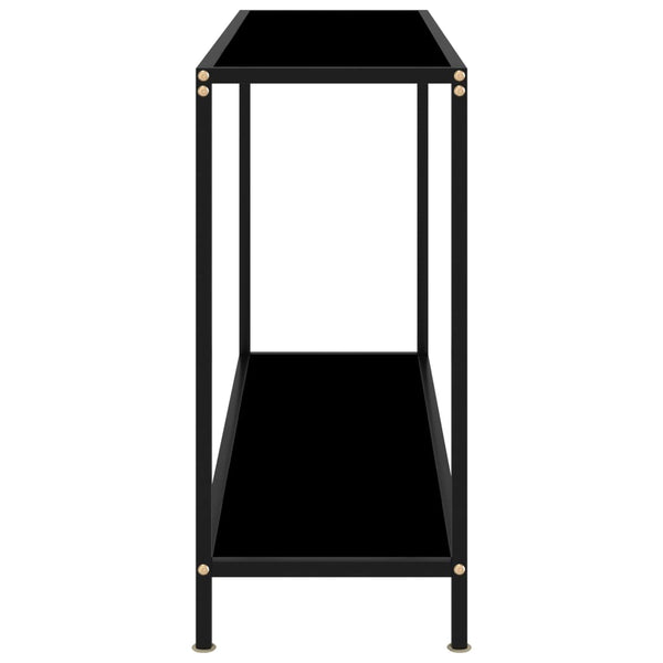 Lakiss Konsolentisch schwarz 120x35x75cm (gehärtetes Glas)