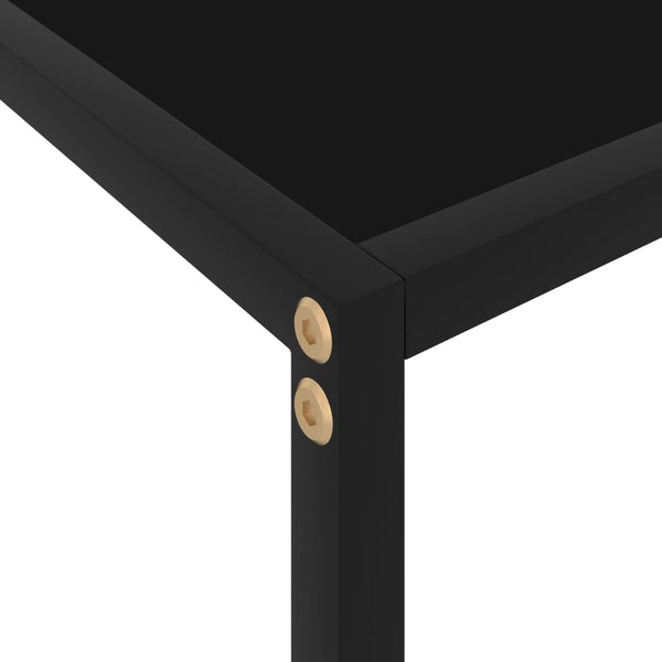 Lakiss Konsolentisch schwarz 120x35x75cm (gehärtetes Glas)