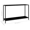Lakiss Konsolentisch schwarz 120x35x75cm (gehärtetes Glas)