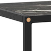 Schwarzer TV-Schrank Smaranda 100x40x40cm (mit schwarzer Marmorglasplatte)
