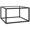 Schwarzer Couchtisch Aurora 60x60x35cm (gehärtetes Glas)