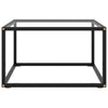 Schwarzer Couchtisch Aurora 60x60x35cm (gehärtetes Glas)