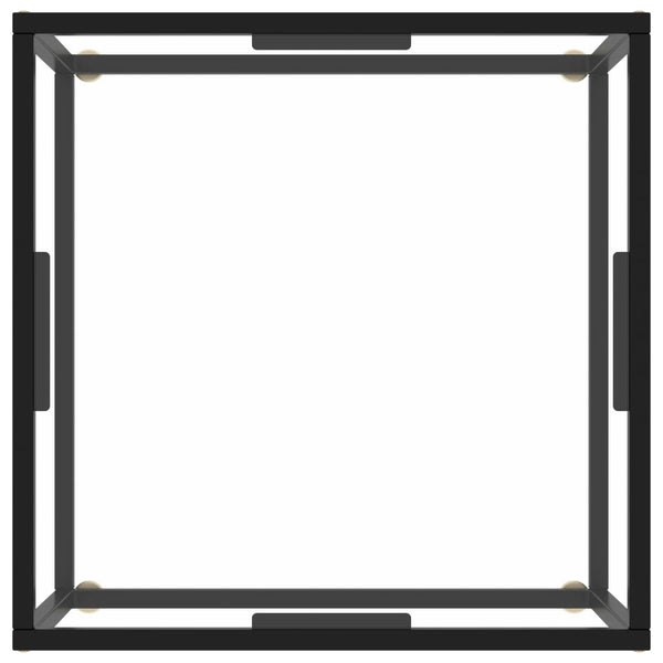 Schwarzer Couchtisch Aurora 60x60x35cm (gehärtetes Glas)