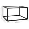 Schwarzer Couchtisch Aurora 60x60x35cm (gehärtetes Glas)