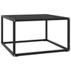 Schwarzer Couchtisch Aurora 60x60x35cm (mit schwarzer Glasplatte)
