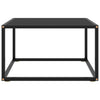 Schwarzer Couchtisch Aurora 60x60x35cm (mit schwarzer Glasplatte)