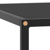 Schwarzer Couchtisch Aurora 60x60x35cm (mit schwarzer Glasplatte)