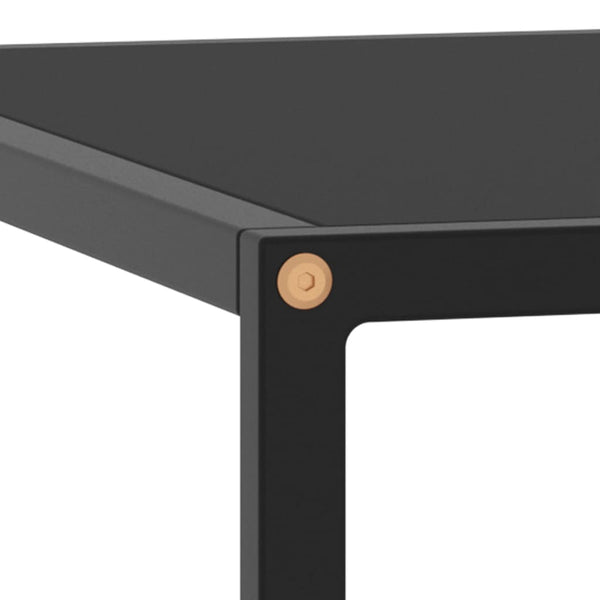Schwarzer Couchtisch Aurora 60x60x35cm (mit schwarzer Glasplatte)