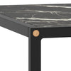 Schwarzer Couchtisch Aurora 60x60x35cm (mit schwarzer Marmorglasplatte)